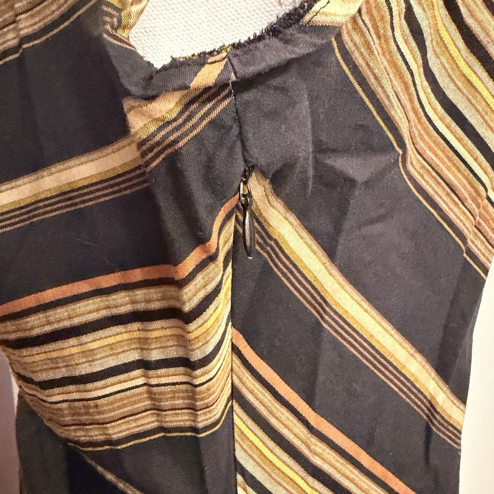 Kenneth Cole VTG Women's Y2K Chevron Print Cotton Blouse Size 8 - Picture 5 of 7